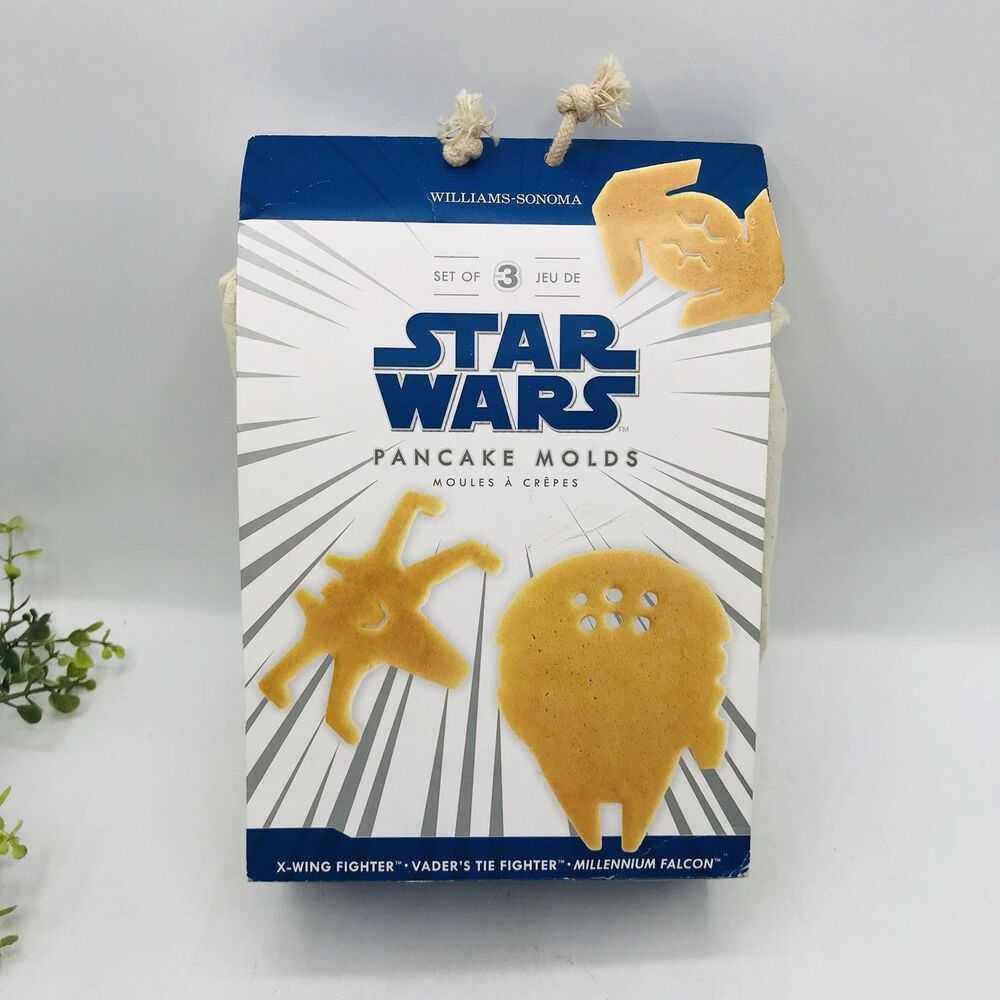 SET OF 3 Star Wars Pancake Molds, xwing Fighter, Vaders Tie Fighter, Mil Falcon